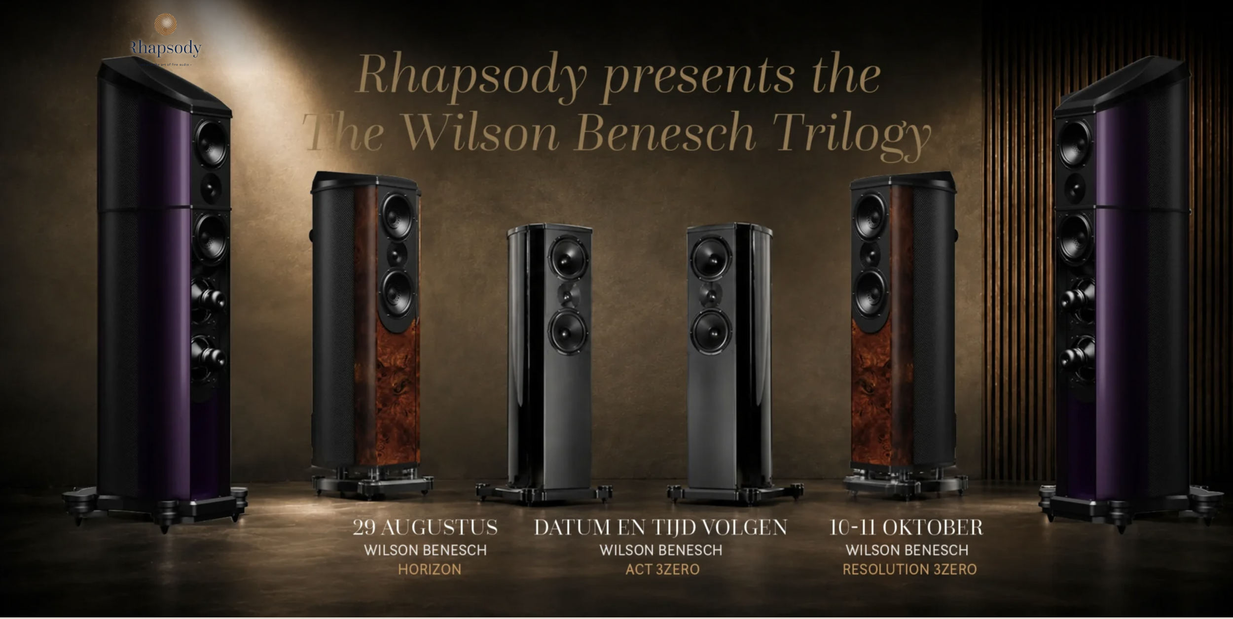 The Wilson Benesch Trilogy presented by Rhapsody featuring Horizon, A.C.T. 3Zero and Resolution 3Zero loudspeakers